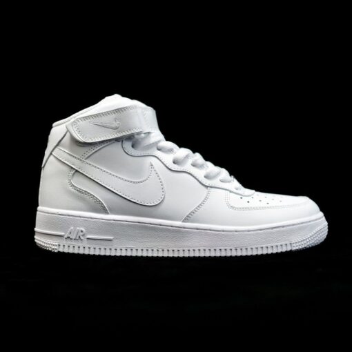 AF1 pure white mid-top