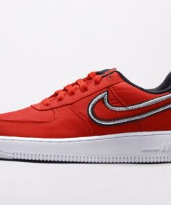 AF1 Reverse Stitch red and white