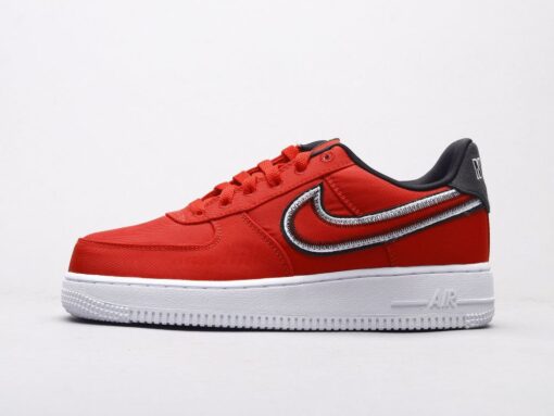 AF1 Reverse Stitch red and white