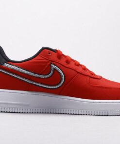 AF1 Reverse Stitch red and white