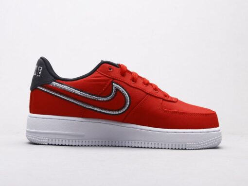 AF1 Reverse Stitch red and white