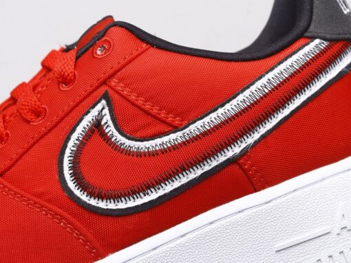 AF1 Reverse Stitch red and white