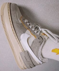 AF1 Shadow gray and white deconstructed plus velvet