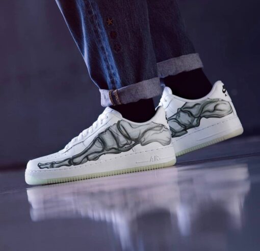 AF1 Skeleton Halloween White