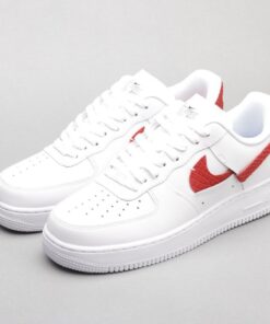 AF1 White red blue snake pattern