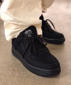 AF1 x Stussy Collaboration Pure Black