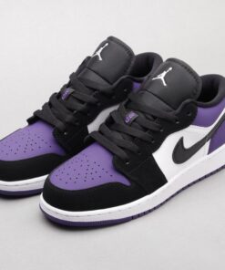 AJ1 Black and purple toes