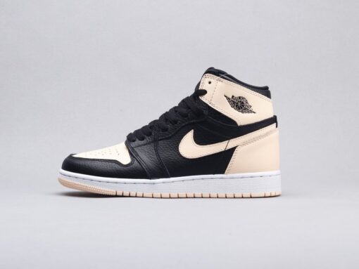 AJ1 black pink toe women's shoes