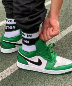 AJ1 celtic white green