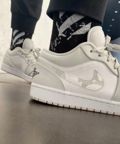 AJ1 grey and white caBLuflage