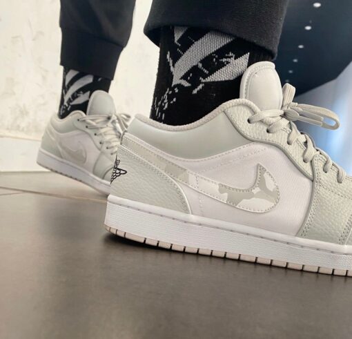 AJ1 grey and white caBLuflage