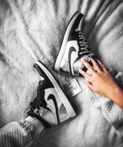 AJ1 High Black Silver