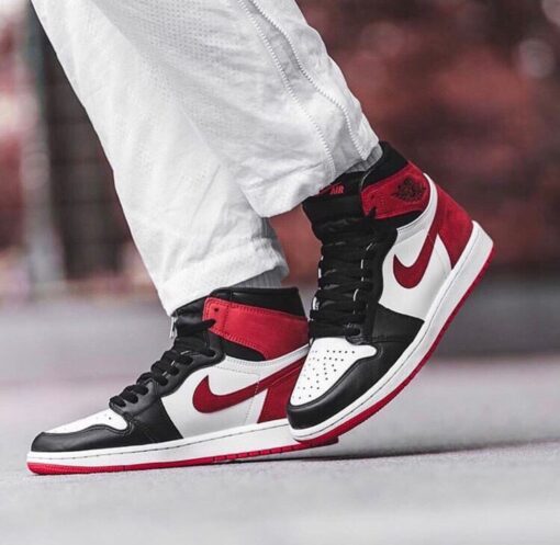 AJ1 High Six Crowns Black and Red