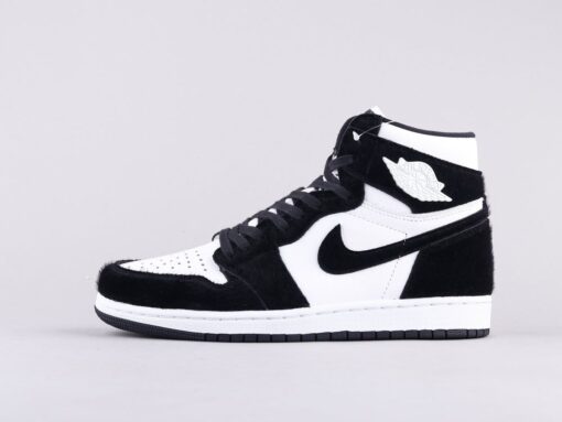 AJ1 horsehair black and white