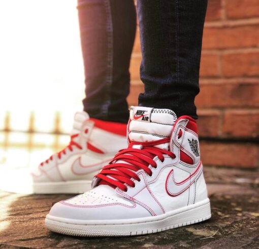 AJ1 white and red manuscript