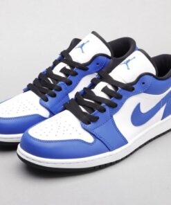 AJ1 white blue lightning