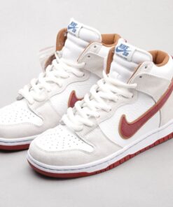 Beige and red hook high top knight color matching