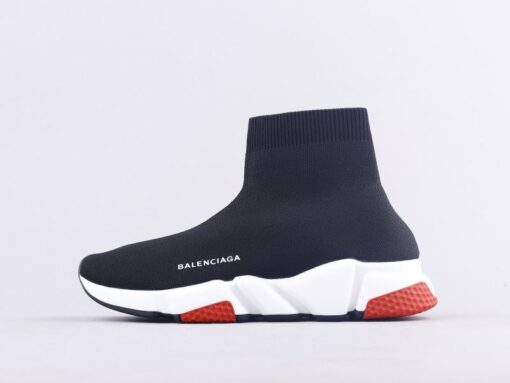 Bla Socks And Shoes Black And White Red Sneaker