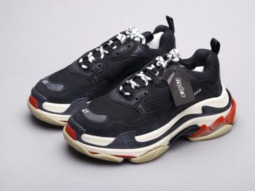 Bla Triple S Black and Red Sneaker