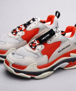 Bla Triple S Gray and Red Sneaker