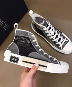 DIR B23 Black and White HIGH-TOP SNEAKER