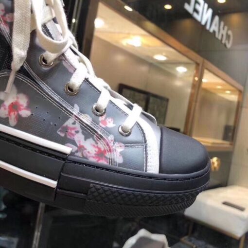 DIR B23 Flowers Technical Canvas Black Sneaker