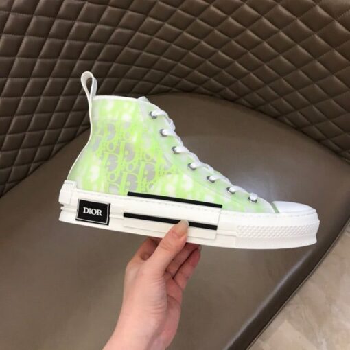 DIR B23 White and Yellow HIGH-TOP SNEAKER