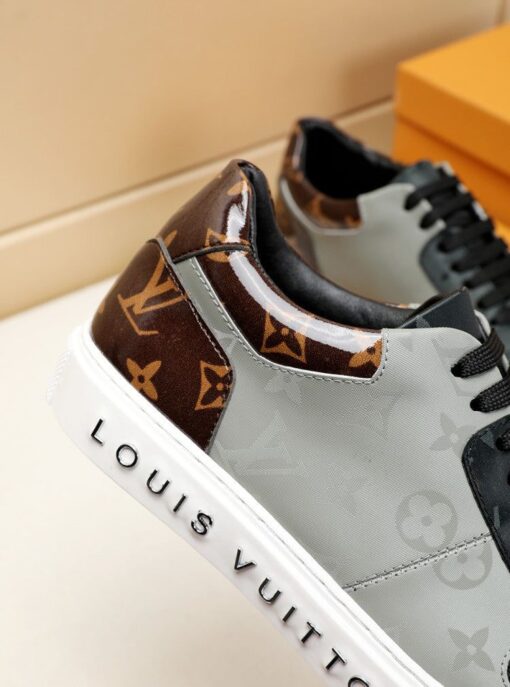 LUV BLnogram Denim Brown And Gray Sneaker