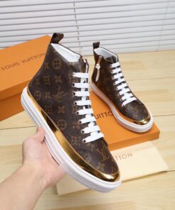 LUV HIgh Top Brown White Sneaker