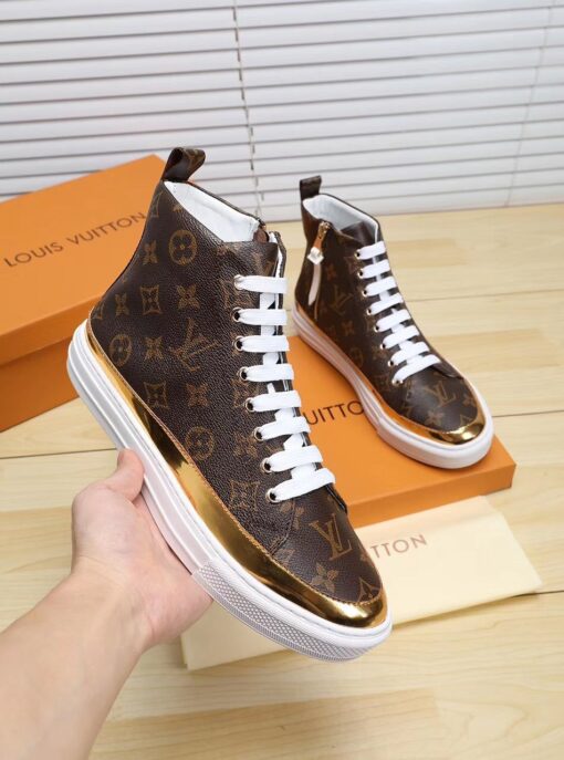LUV HIgh Top Brown White Sneaker