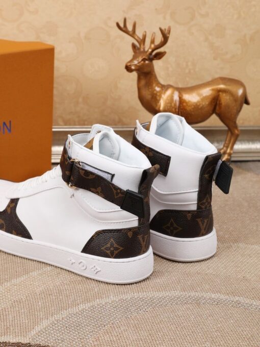 LUV High Top White Brown Sneaker