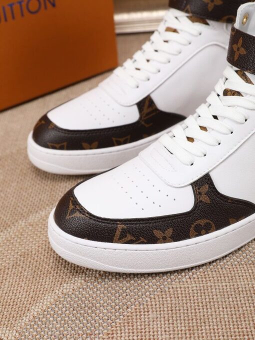 LUV High Top White Brown Sneaker