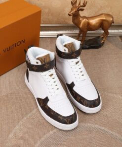 LUV High Top White Brown Sneaker