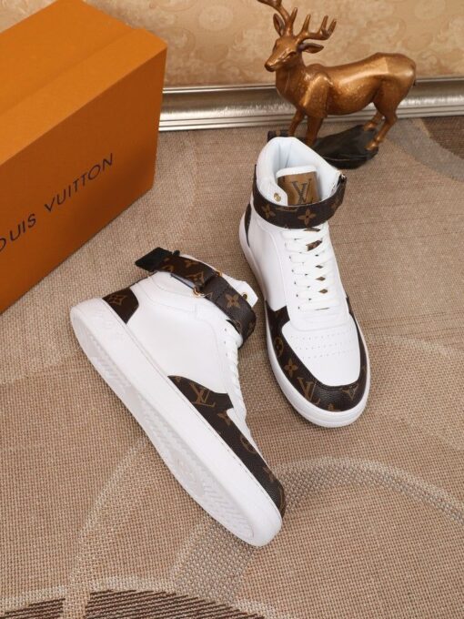 LUV High Top White Brown Sneaker