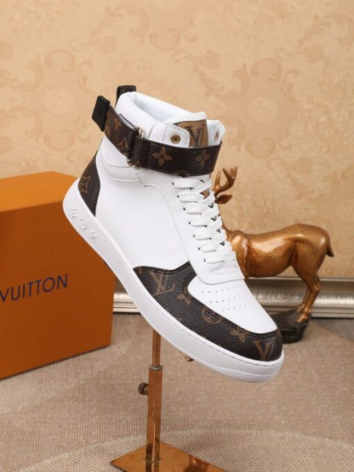 LUV High Top White Brown Sneaker