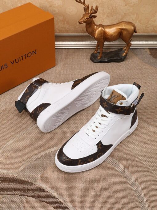 LUV High Top White Brown Sneaker