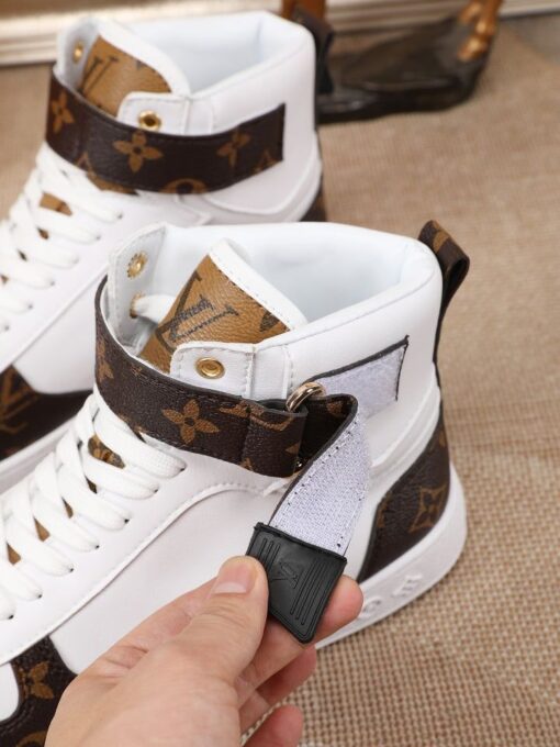 LUV High Top White Brown Sneaker