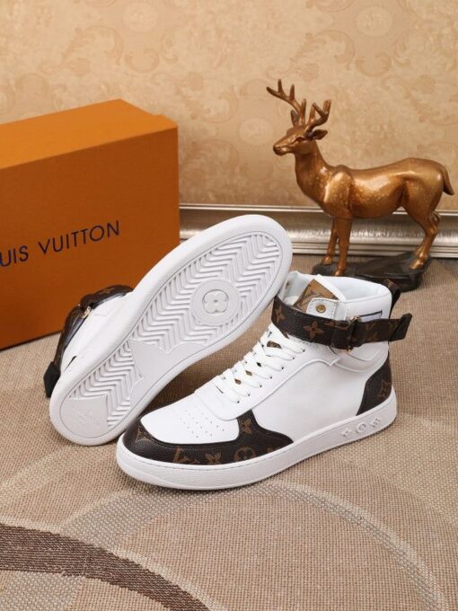 LUV High Top White Brown Sneaker