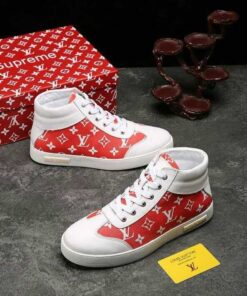 LUV HIgh Top White Red Sneaker