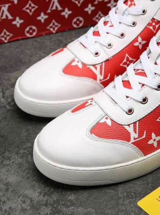 LUV HIgh Top White Red Sneaker