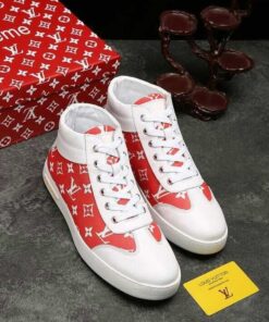 LUV HIgh Top White Red Sneaker