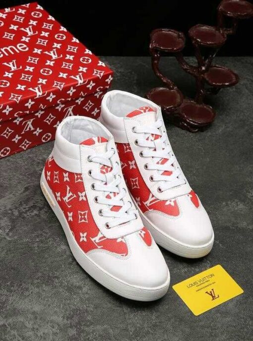 LUV HIgh Top White Red Sneaker