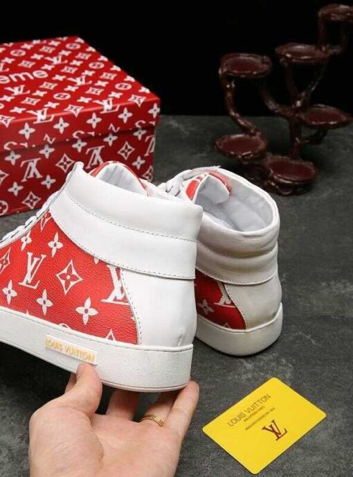 LUV HIgh Top White Red Sneaker