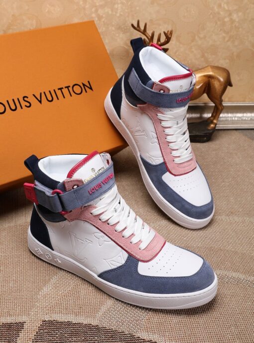 LUV Rivoli High Pink Blue White Sneaker