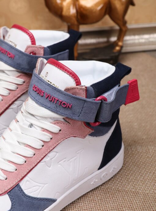 LUV Rivoli High Pink Blue White Sneaker