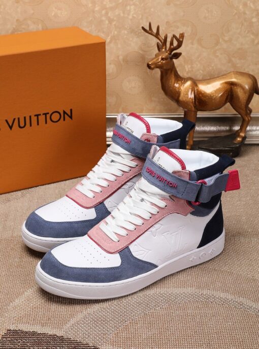 LUV Rivoli High Pink Blue White Sneaker