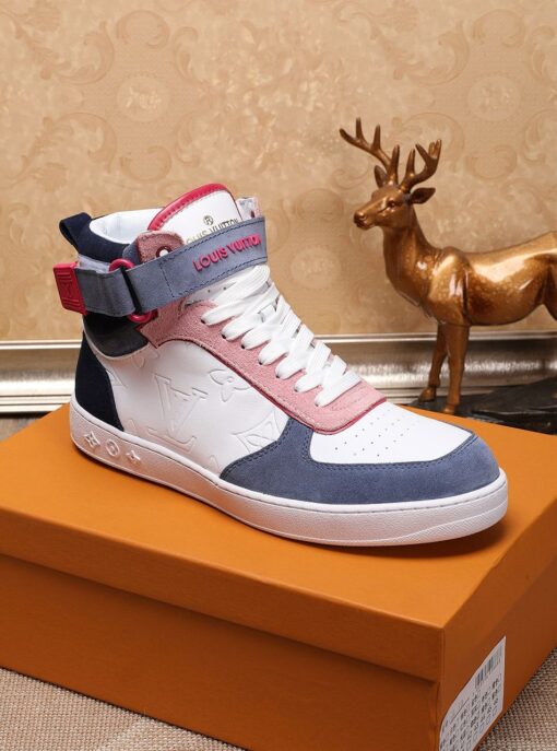 LUV Rivoli High Pink Blue White Sneaker