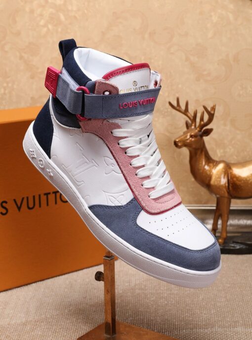 LUV Rivoli High Pink Blue White Sneaker