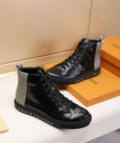 LUV Stellar Trainer Boot Black Gray Sneaker