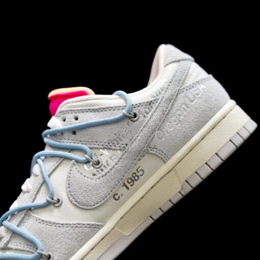 OW x Dunk (NO.38) light blue shoelace pink buckle